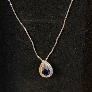 Sapphire and diamond necklace
